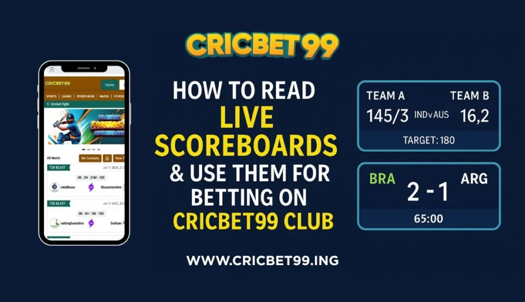 How to Read Live Scoreboards Use Them for Betting on Cricbet99 Club