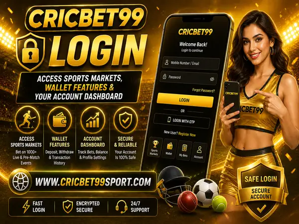 Cricbet99 Login – Access Sports Markets, Wallet Features & Your Account Dashboard